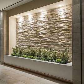 Mur en Pierre Naturelle beige