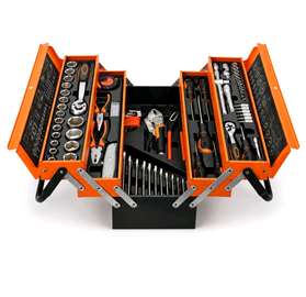 Coffret outils complet multifonction orange ergonomique