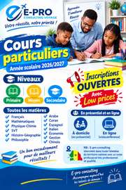 COURS PARTICULIERS À DOMICILE ET EN LIGNE – ANNÉE 2026/2027
