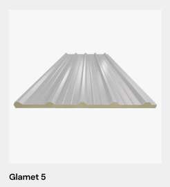 Glamet 5 panneau isolant toiture blanc polyuréthane