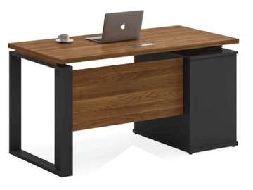 TABLE SECRETAIRE KM-305 1400*700MELAMINE TP-904 MARRON+GREY