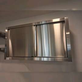 Placard mural acier inox coulissant moderne