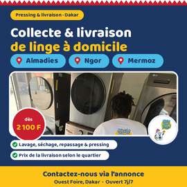 Laverie & pressing à domicile – Almadies, Ngor, Mermoz