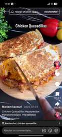 Quesadillas poulet fromage rapide et savoureuses
