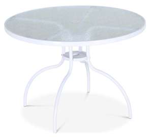 Table de jardin en verre 4 places assises