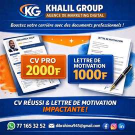 REDACTION DE CV PROFESSIONNEL ET LETTRE DE MOTIVATION.