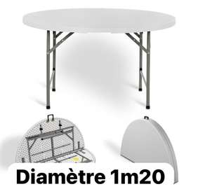 TABLE PLIABLE RONDE 1.20M