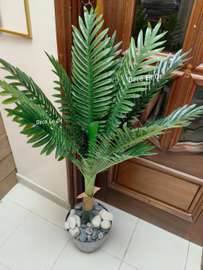 Palmier avec cache pot et déco