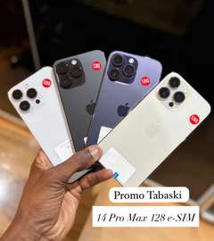 iPhone 14 Pro Max 128 Go e-SIM Noir Blanc Violet Or