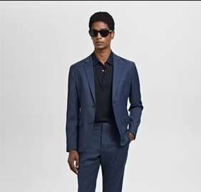 Veste bleu marine MANGO taille 48
