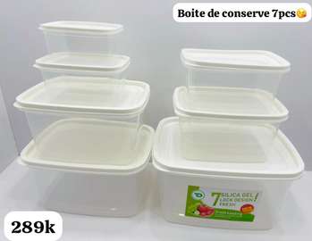 Lot 7 boîtes hermétiques cuisine