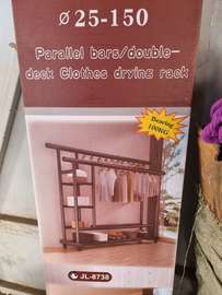Étagère Étendoir Double Barre – Grande Capacité & Mobile