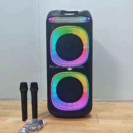 Boombox A double haut-parleur et 2 micro sans fil
