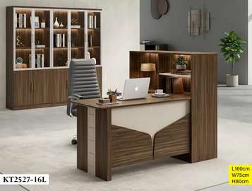 BUREAU DIRECTION EXÉCUTIF AVEC MEUBLE DE RANGEMENT LATÉRAL