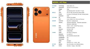 KXD Smartphone triple caméra blanc bleu orange