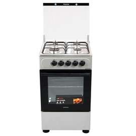 Cuisinière gaz 4 feux Wassen inox avec four intégré