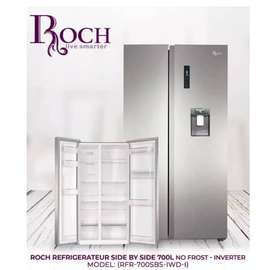 REFRIGERATEUR ROCH SIDE BY SIDE 2PORTES AVEC FONTAINE GRIS