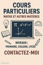 Cours particuliers de maths