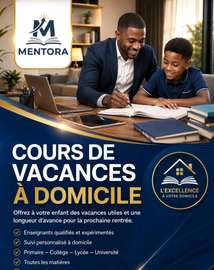 COURS DE VACANCES PROGRAMME FRANÇAIS À DOMICILE OU EN LIGNE