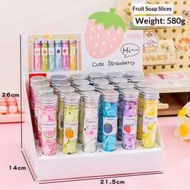Coffret savons fruités 580g en tubes transparents