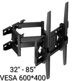 Support TV mural 32" - 85" pouces, inclinable et pivotant