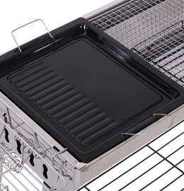 Barbecue charbon en inox, pliant et transportable