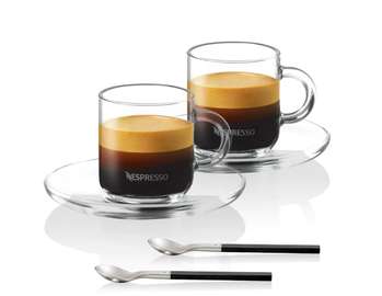 Coffret 2 Tasses à café + 2 cuillères - Nespresso