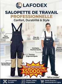 Salopette LAFODEX bleu marine foncé/gris, taille 44-50-52
