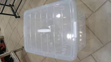 Bac de rangement plastique transparent grand format