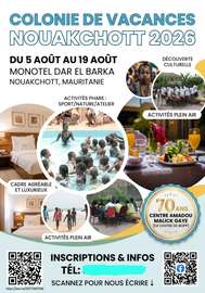 Colonie vacances Nouakchott 2026 Centre Amadou Malick Gaye