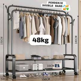 Penderie double support