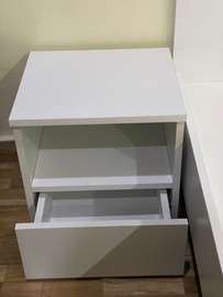 Lit et 2 commodes blanc