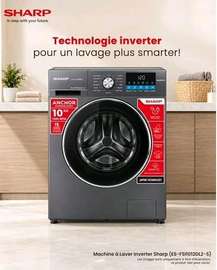 LAVE-LINGE MACHINE À LAVER SHARP 10 KG