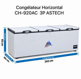 ASTECH CH-920AC 3P congélateur horizontal 242cm blanc