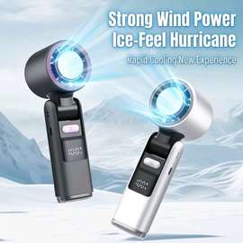 Ventilateur portable rechargeable noir ou blanc puissant