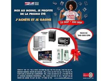 PACK FRIGO COMBINE+CUISINIERE+MICRO ONDE+TELEV 43+HACHOIR