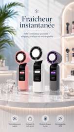 Mini ventilateur effet Clim
