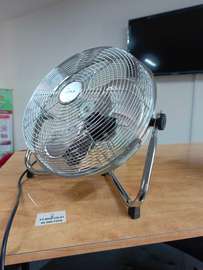 Tristar ventilateur bureau métal chromé compact argent