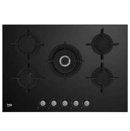 PLAQUE 5FEUX ENCASTRABLE BEKO 90X60 A GAZ NOIR