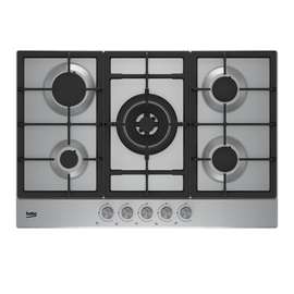 PLAQUE 5FEUX ENCASTRABLE BEKO 90X60 A GAZ GRIS HIAW75225SL