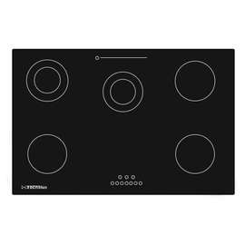 PLAQUE 5FEUX ENCASTRABLE TECNOLUX 90X60 ELECTRIQUE NOIR