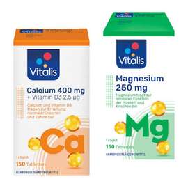 Vitalis Calcium 400 mg + Magnésium 250 mg 150 comprimés