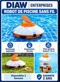 ROBOTS AUTONOMES  POUR PISCINES JUSQU'A 15 M2