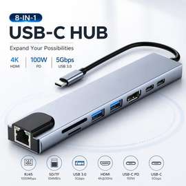 Station d'accueil  USB C 8 en 1