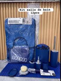 Kit salle de bain 12 pièces bleu marine moderne