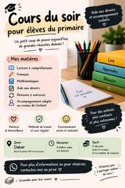 Cours du soir pour éleve du primaire