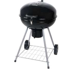 Barbecue à charbon avec des roulettes