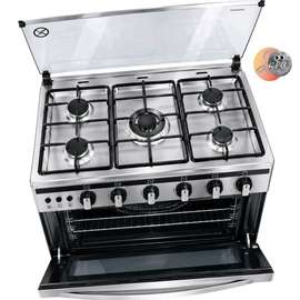 CUISINIERE CAC 5FEUX 90X60 INOX FULL OPTION CAC90G