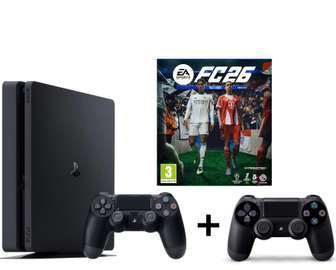 PS4 Slim 2 manettes + FIFA FC26