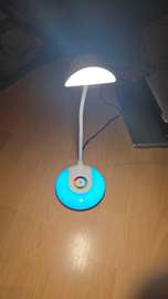 Lampe bureau LED tactile variateur couleur USB bleue